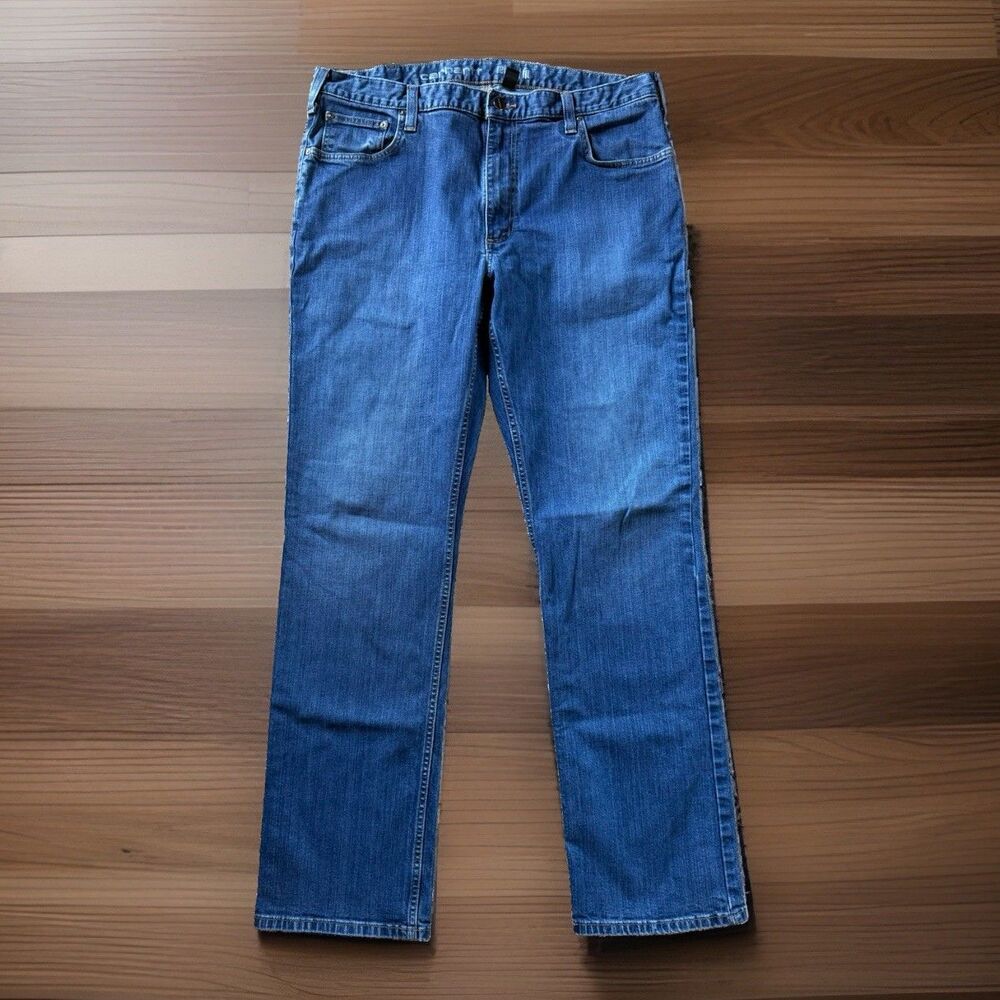 🔥NEW -Carhartt Rugged Flex Relaxed Fit Work Jeans Men 38x34 Blue Straight NWOT